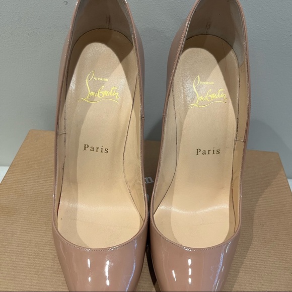 Christian Louboutin ❤️ So Kate 120 Patent Leather Nude Size 37.5 Pumps - Picture 7 of 8